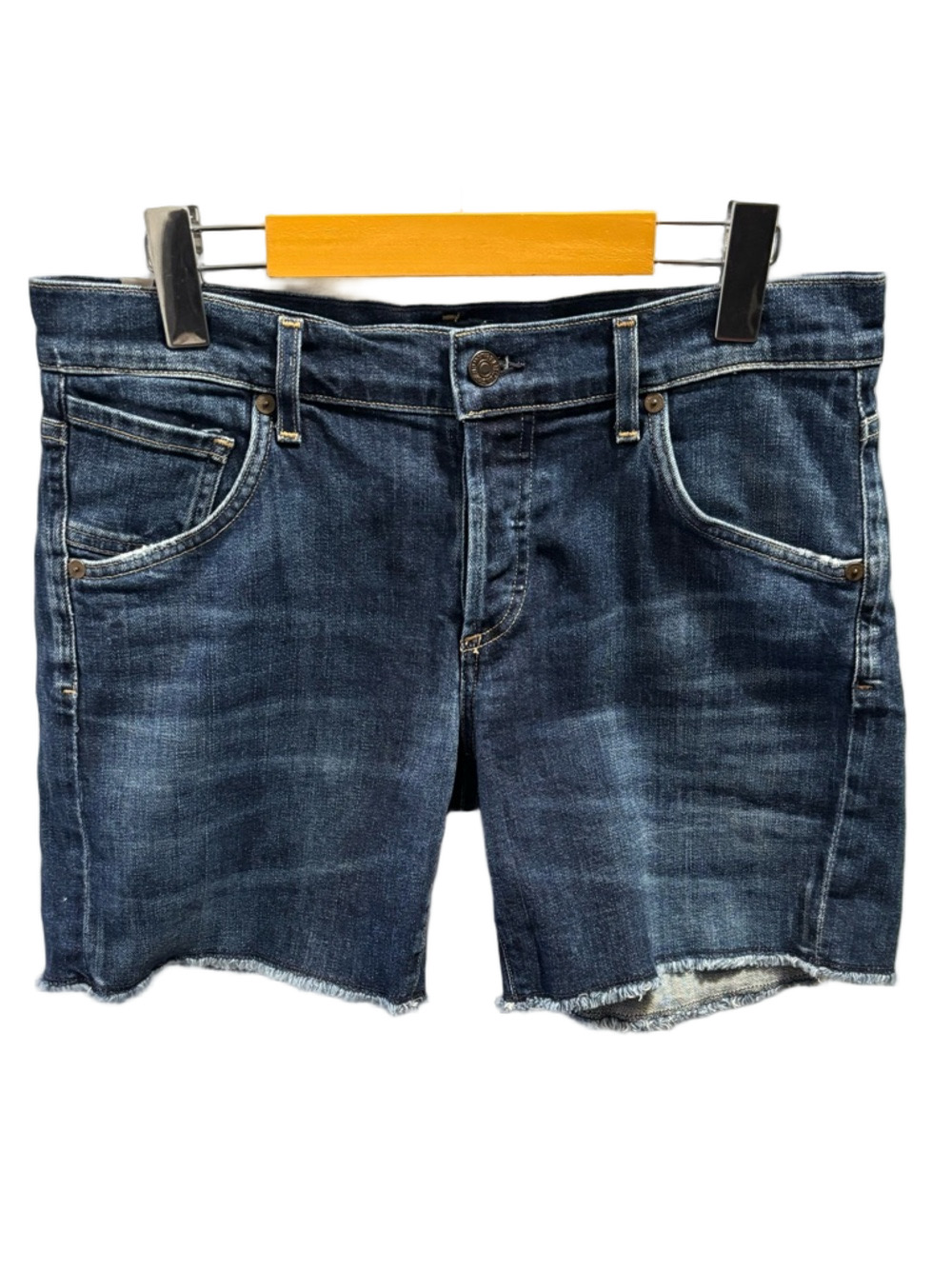 Citizens Of Humanity Denim Shorts 27 Distressed Cut Off High Rise Button Fly